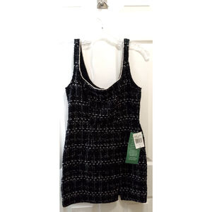 B. Smart Sleeveless A-Line Mini Dress Juniors Womens Sz 3 Black NWT Rhinestone